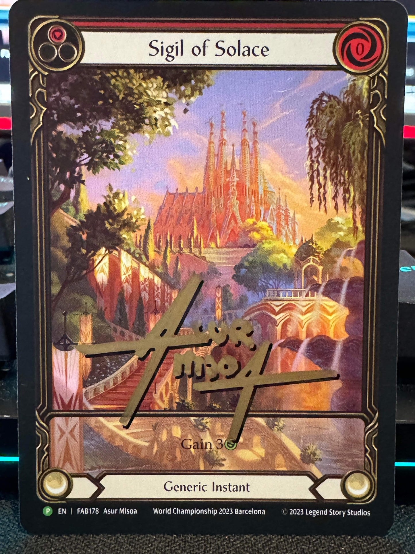 Sagrada Familia Sigil of Solace RF Worlds Promo (Signed )