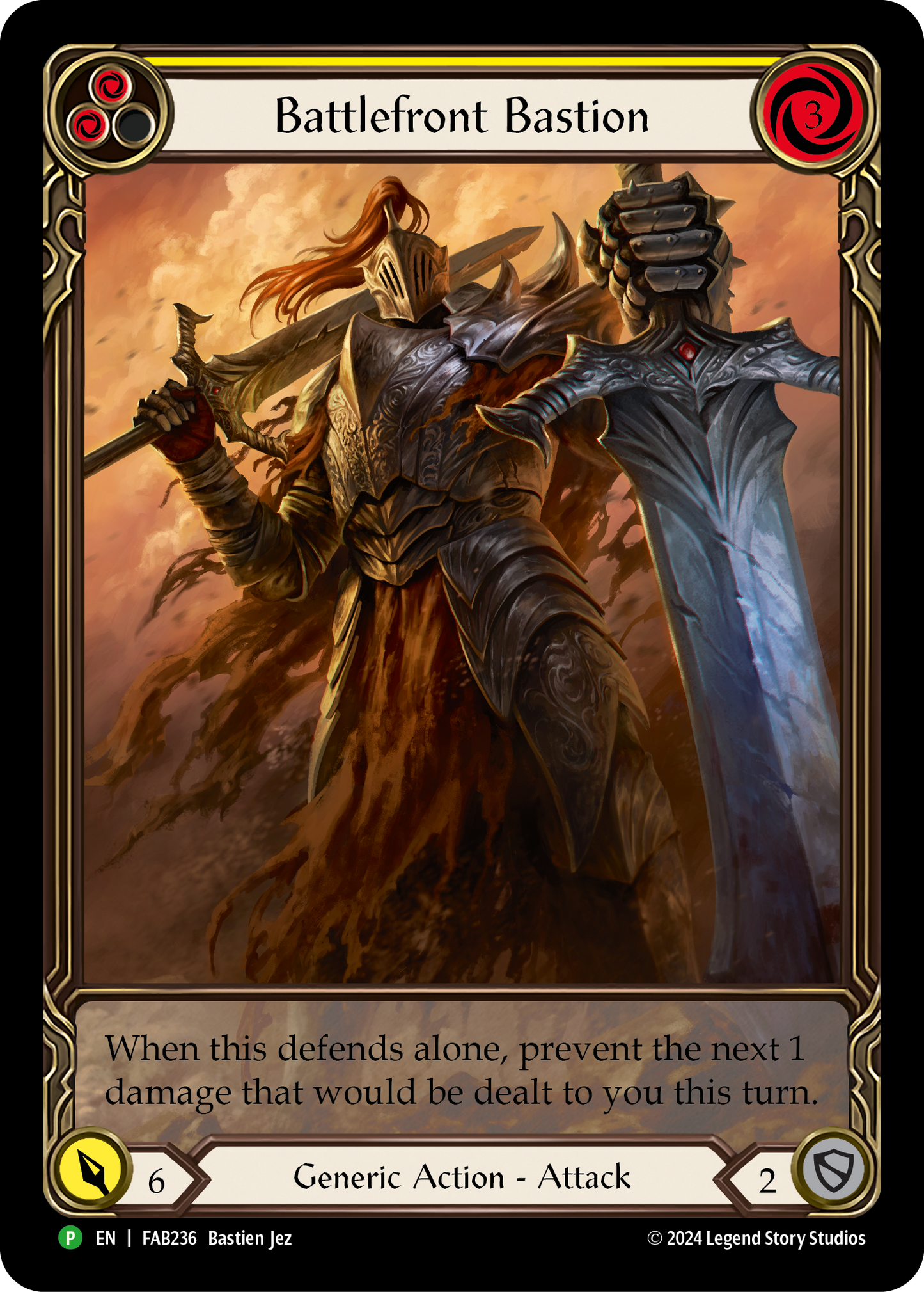 Battlefront Bastion (Yellow) Rainbow Foil Promo