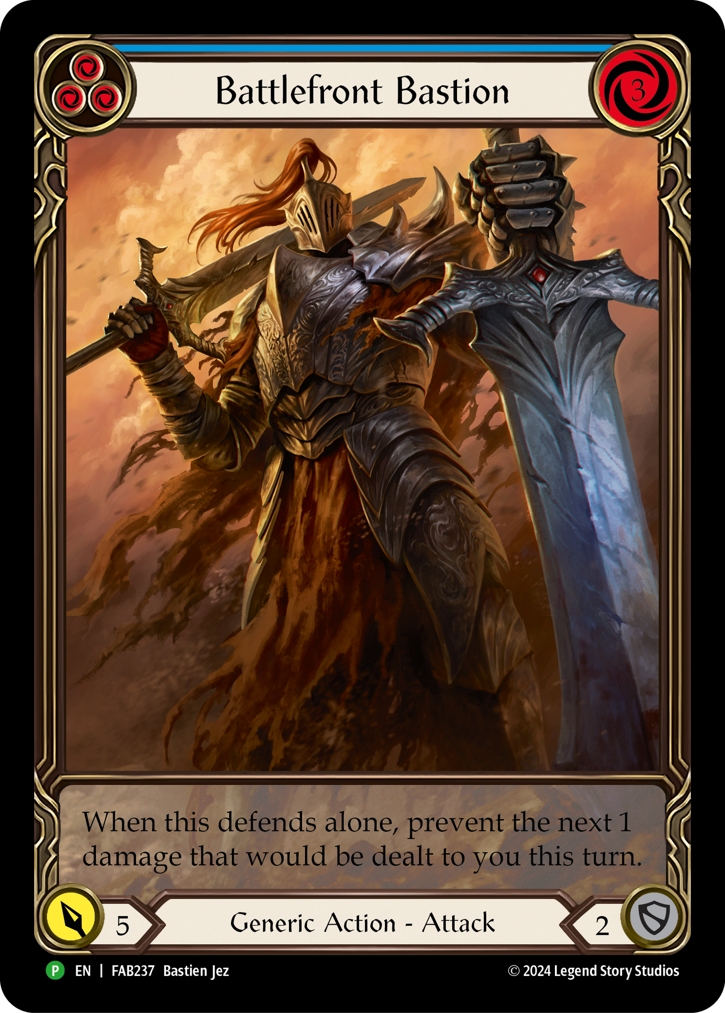 Battlefront Bastion (Blue) Rainbow Foil Promo