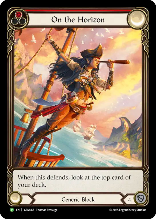 On the Horizon Red Rainbow Foil Promo