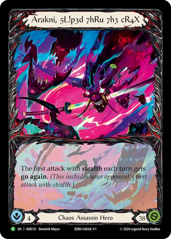 Arakni, Slipped Through the Crax Rainbow Foil Promo