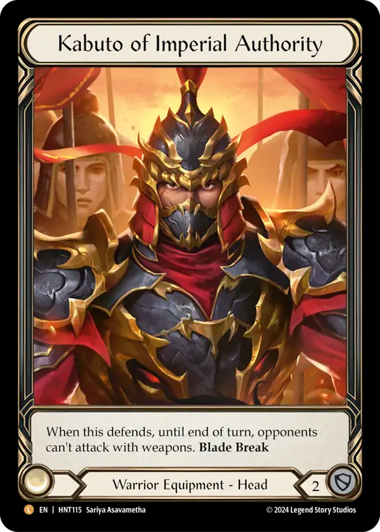 Kabuto of Imperial Authority Cold Foil Extended