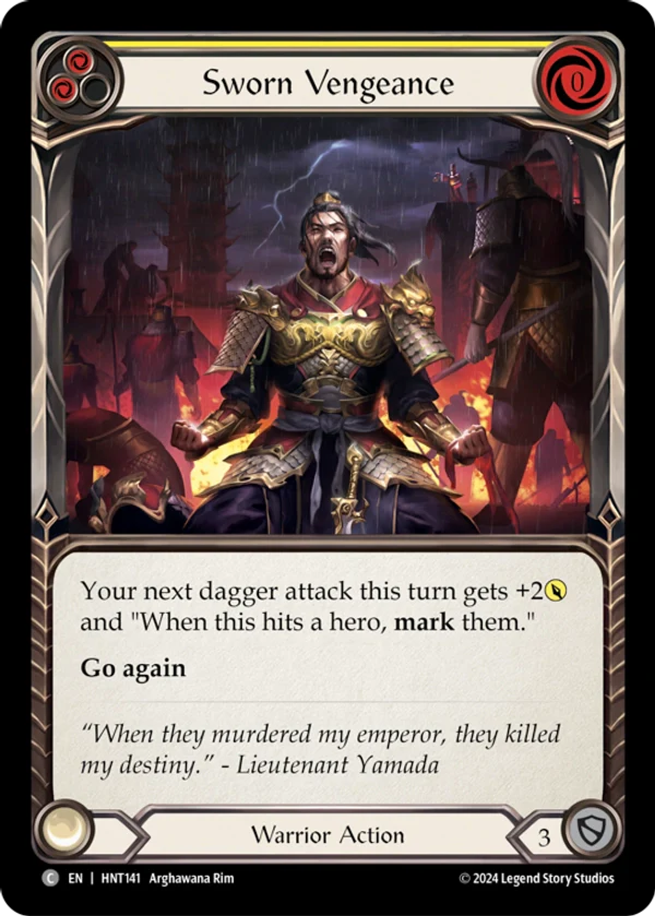 Sworn Vengeance (Yellow) Rainbow Foil