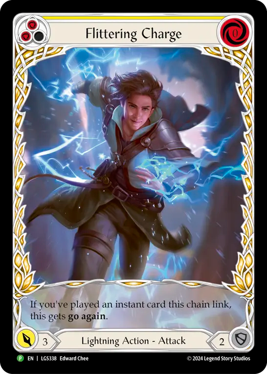 Flittering Charge (Yellow) Rainbow Foil Promo