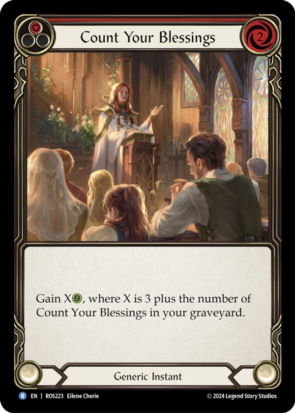Count Your Blessings (Red) Rainbow Foil