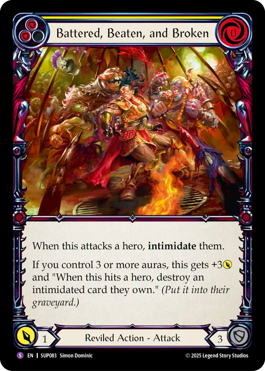 Battered, Beaten, and Broken Rainbow Foil
