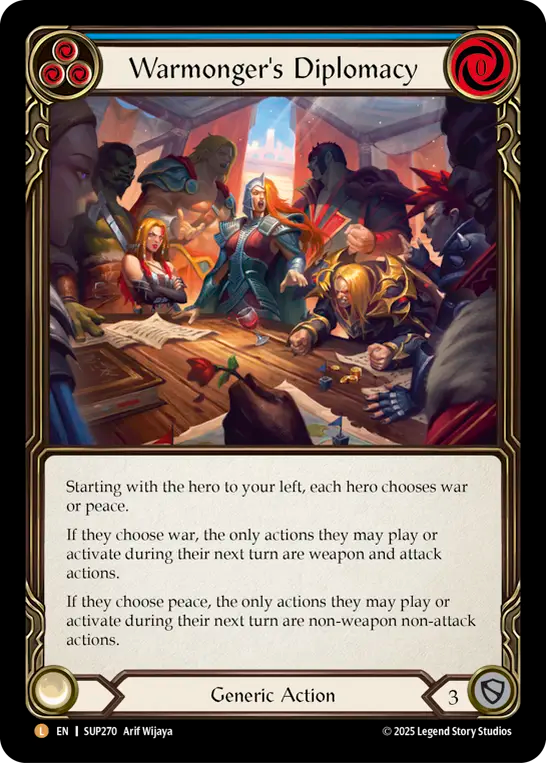 Warmonger's Diplomacy Rainbow Foil (Super Slam)
