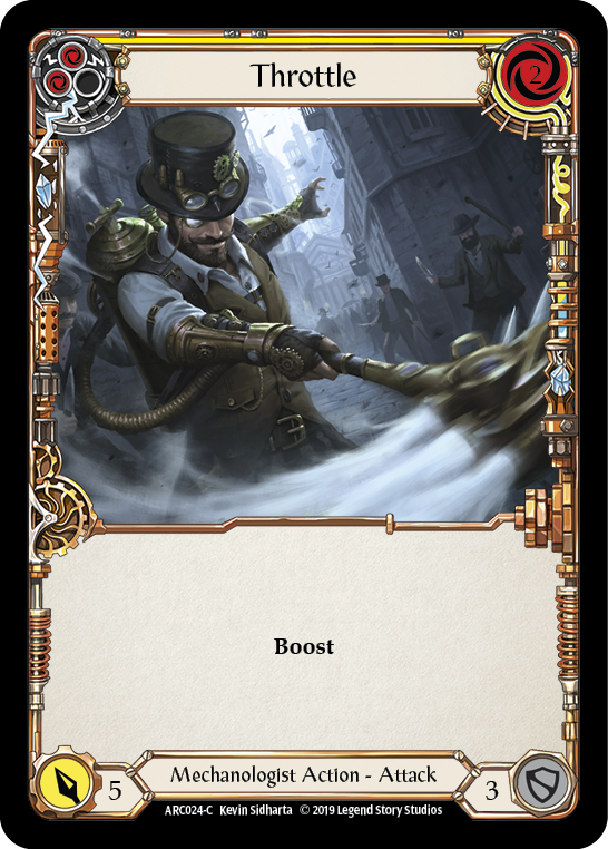 Throttle (Yellow) Rainbow Foil 1st Edition