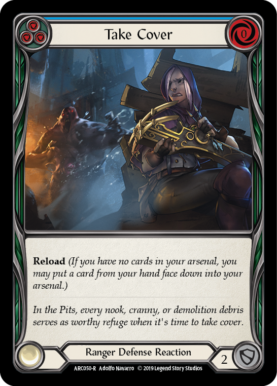 Take Cover (Blue) Rainbow Foil 1st Edition