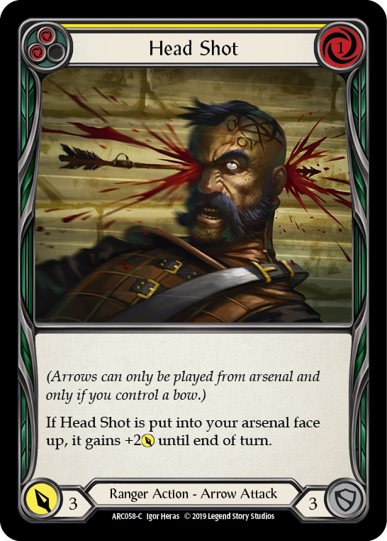 Head Shot (Yellow) Rainbow Foil 1st Edition