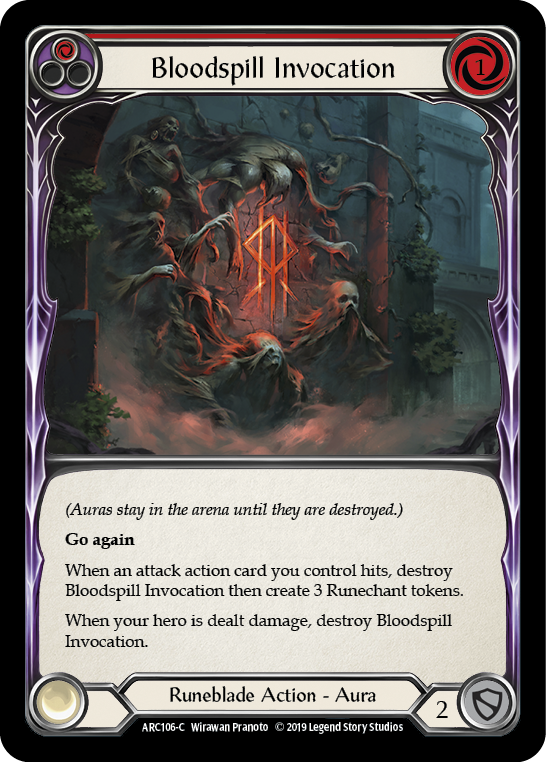 Bloodspill Invocation (Red) Rainbow Foil 1st Edition