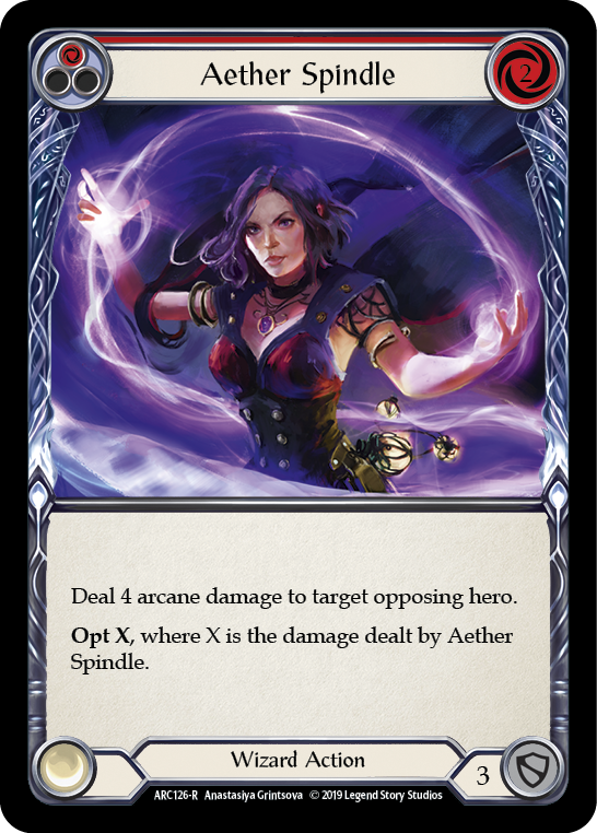 Aether Spindle (Red) Rainbow Foil 1st Edition