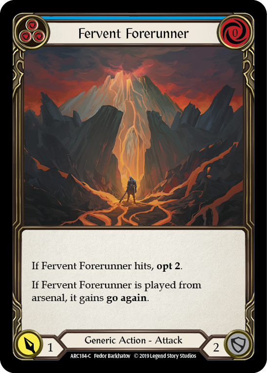 Fervent Forerunner (Blue) Rainbow Foil 1st Edition