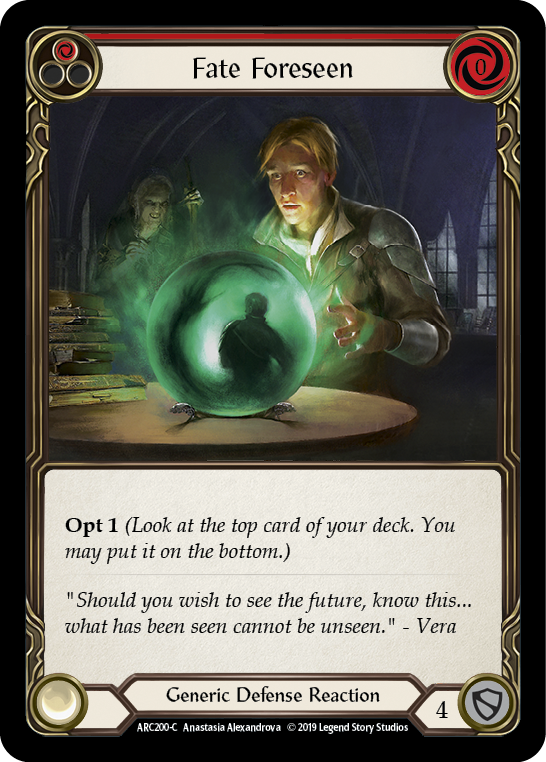 Fate Foreseen (Red) Rainbow Foil 1st Edition