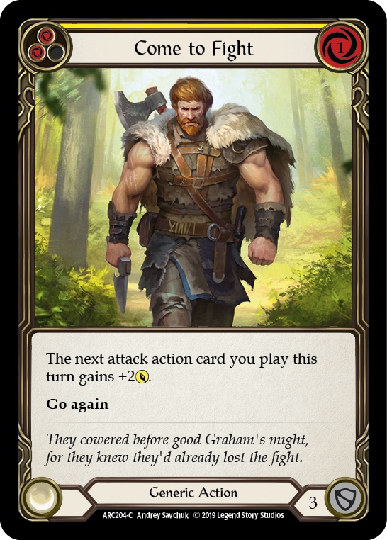 Come to Fight (Yellow) Rainbow Foil 1st Edition