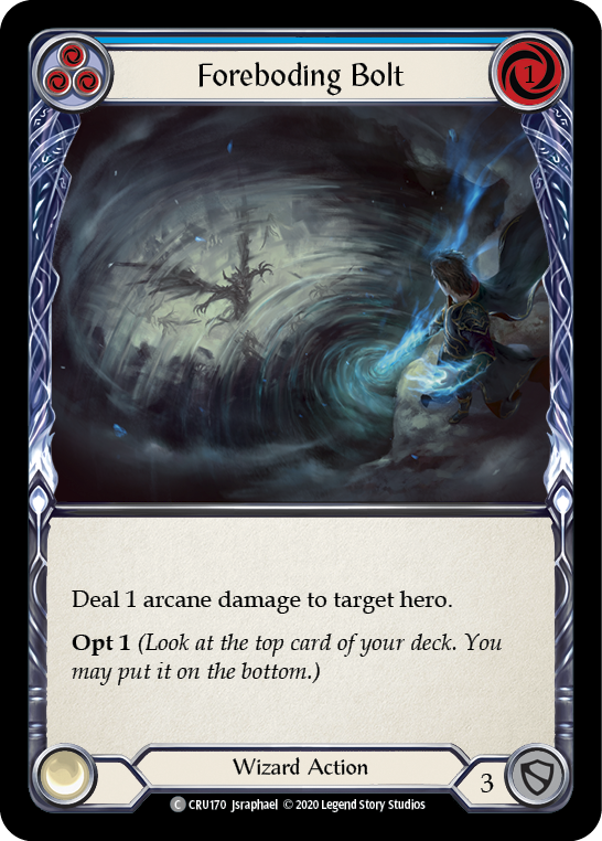 Foreboding Bolt (Blue) Rainbow Foil