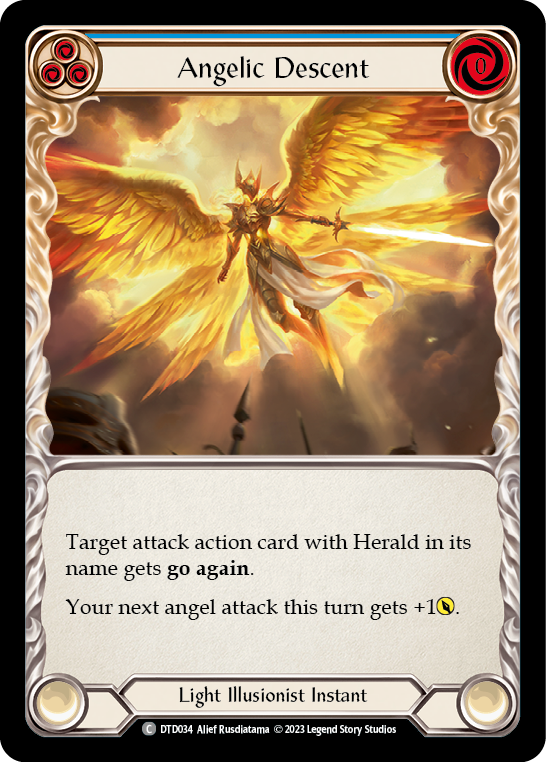 Angelic Descent (Blue) Rainbow Foil