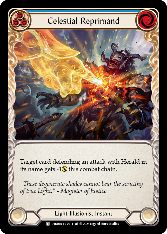 Celestial Reprimand (Blue) Rainbow Foil