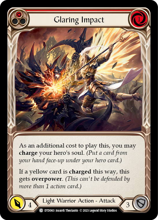 Glaring Impact (Red) Rainbow Foil