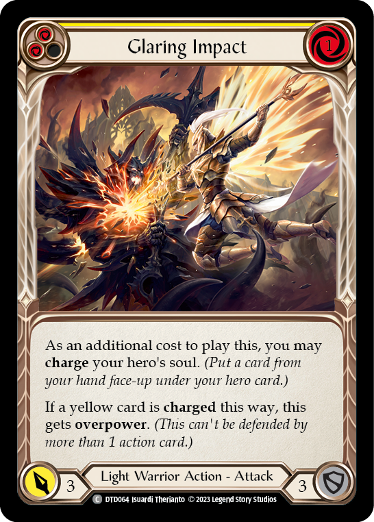 Glaring Impact (Yellow) Rainbow Foil