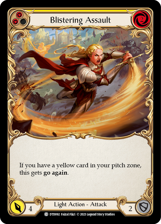 Blistering Assault (Yellow) Rainbow Foil