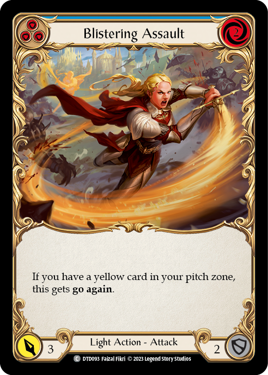 Blistering Assault (Blue) Rainbow Foil