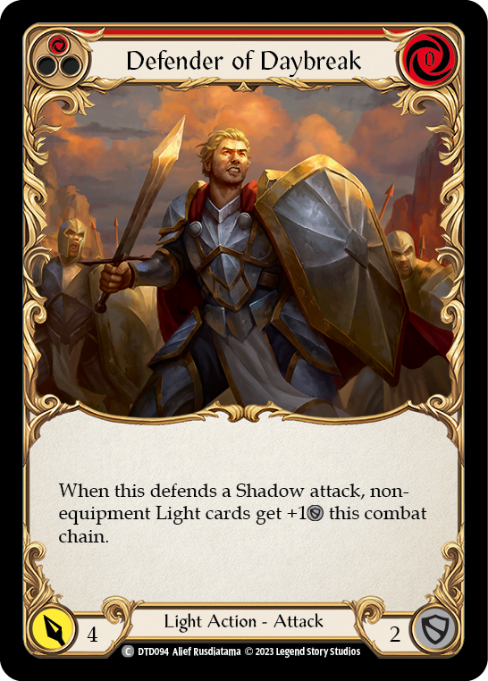 Defender of Daybreak (Red) Rainbow Foil