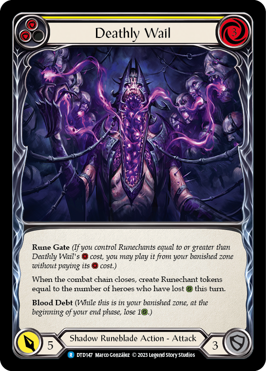 Deathly Wail (Yellow) Rainbow Foil