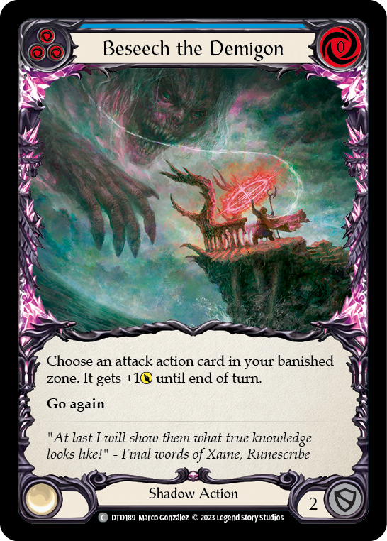 Beseech the Demigon (Blue) Rainbow Foil