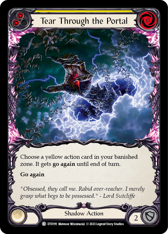 Tear Through the Portal (Yellow) Rainbow Foil