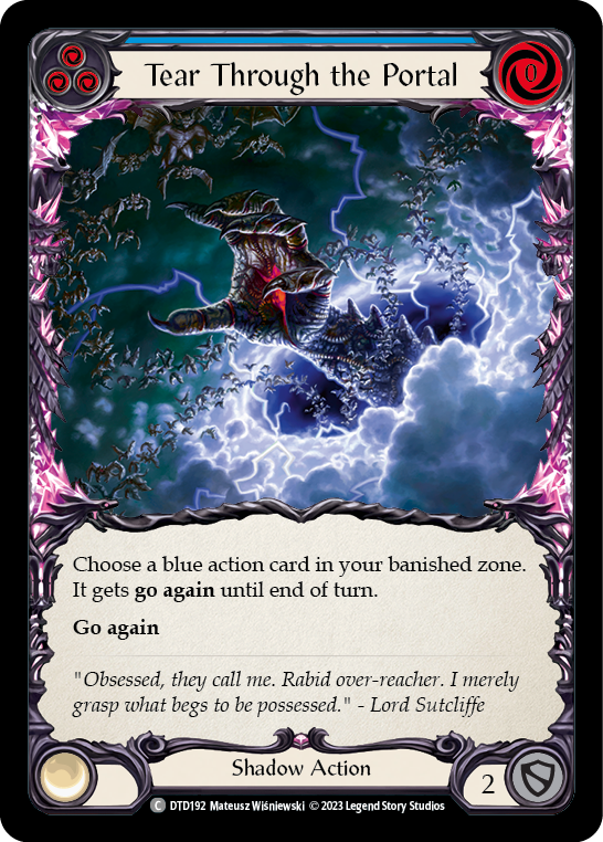 Tear Through the Portal (Blue) Rainbow Foil