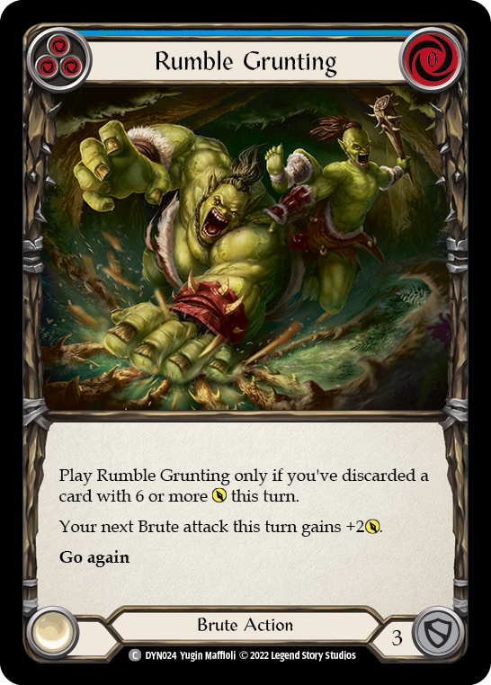 Rumble Grunting (Blue) Rainbow Foil