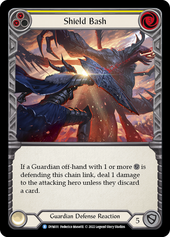 Shield Bash (Yellow) Rainbow Foil