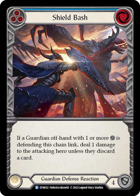 Shield Bash (Blue) Rainbow Foil