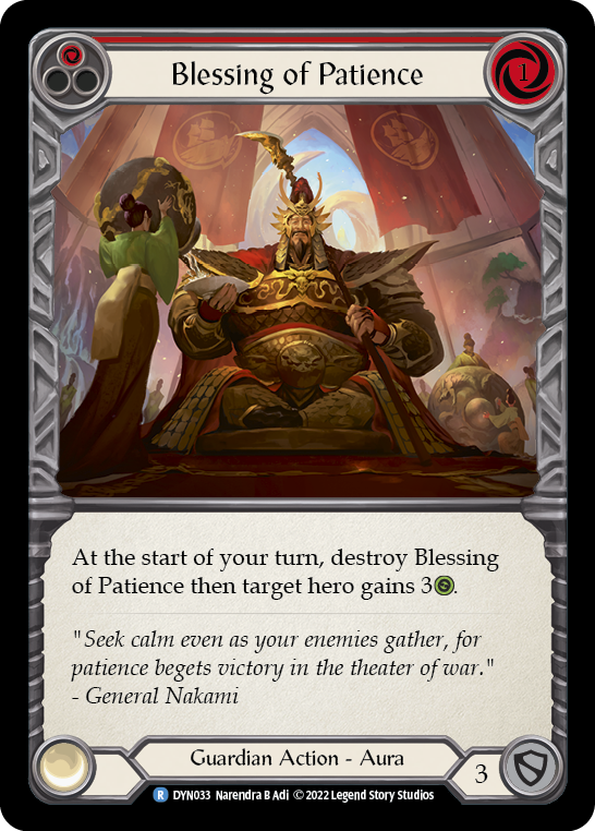 Blessing of Patience (Red) Rainbow Foil