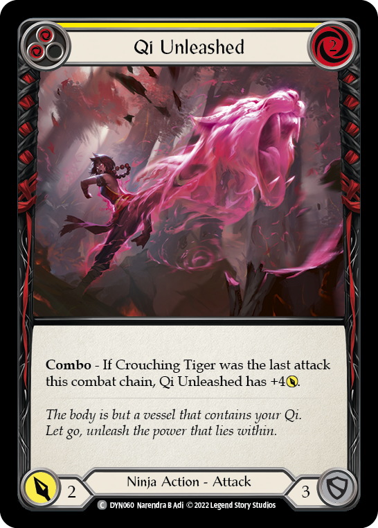 Qi Unleashed (Yellow) Rainbow Foil