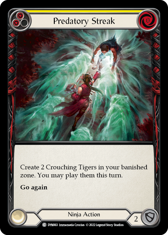 Predatory Streak (Yellow) Rainbow Foil