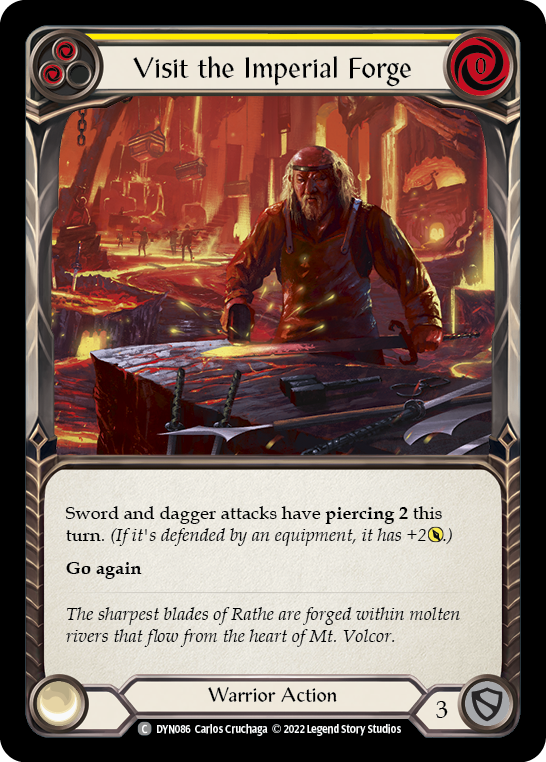 Visit the Imperial Forge (Yellow) Rainbow Foil