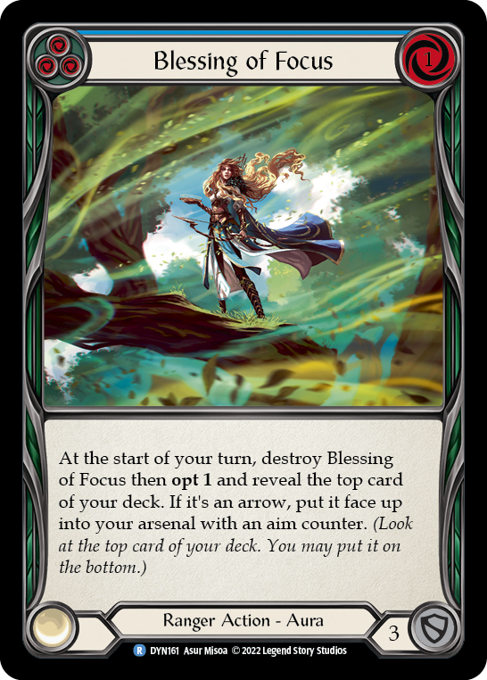 Blessing of Focus (Blue) Rainbow Foil