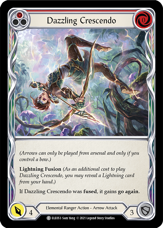 Dazzling Crescendo (Red) Rainbow Foil