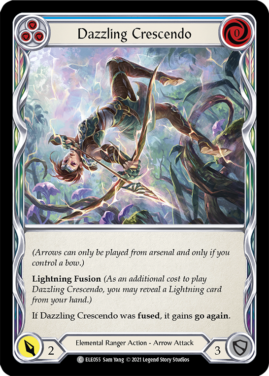 Dazzling Crescendo (Blue) Rainbow Foil
