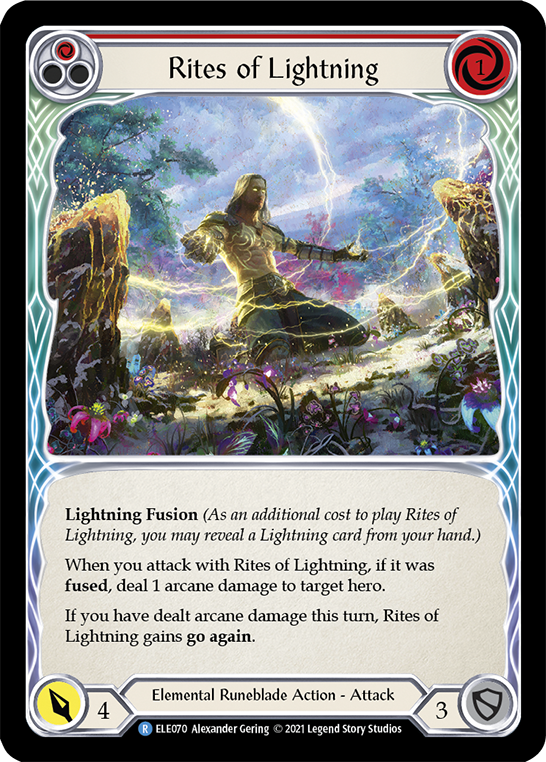 3x Rites of Lightning (Red)