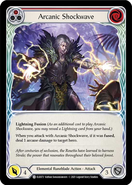 Arcanic Shockwave (Red) Rainbow Foil