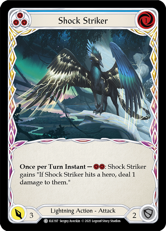 Shock Striker (Blue) Rainbow Foil