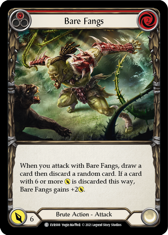 Bare Fangs (Red) Rainbow Foil