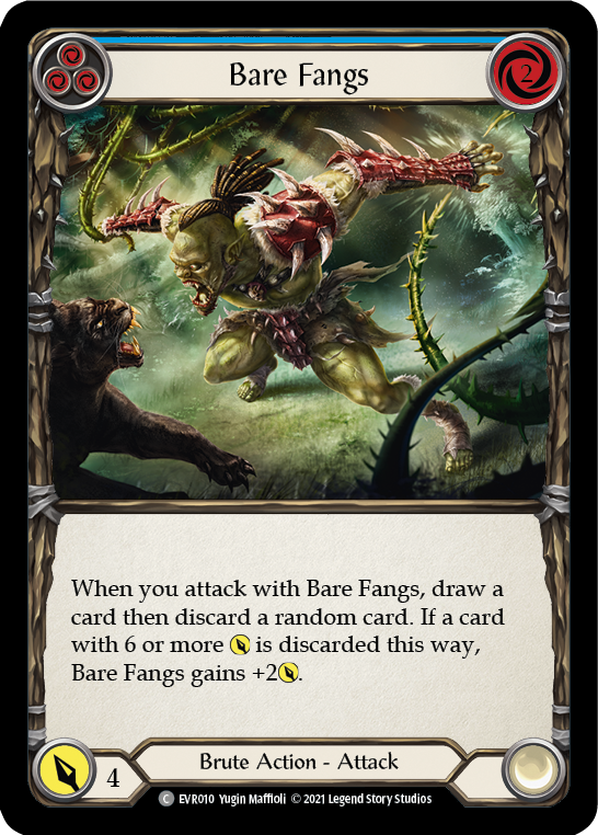 Bare Fangs (Blue) Rainbow Foil