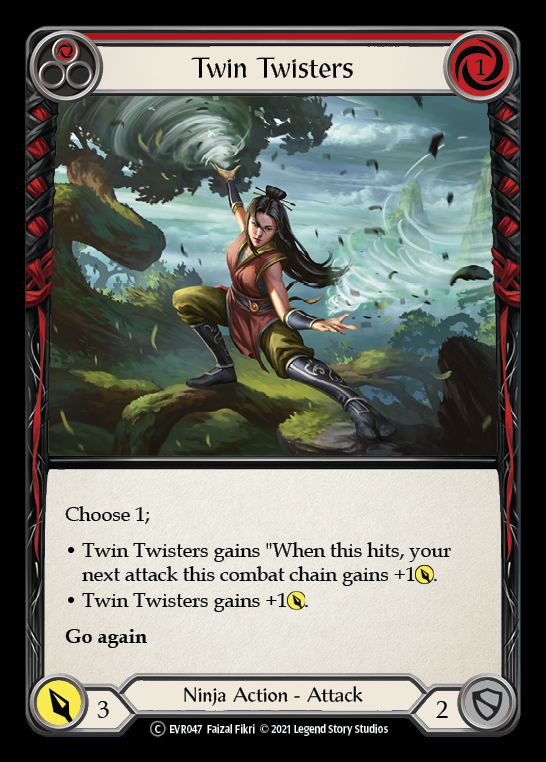 Twin Twisters (Red) Rainbow Foil