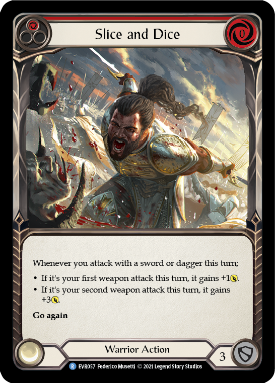 Slice and Dice (Red) Rainbow Foil
