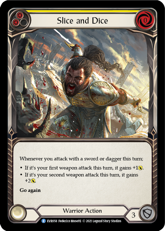 Slice and Dice (Yellow) Rainbow Foil