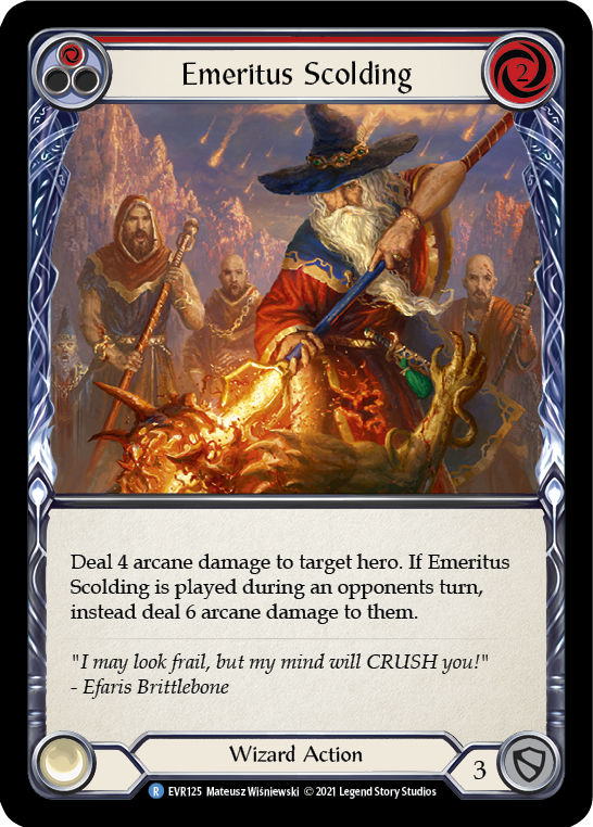 Emeritus Scolding (Red) Rainbow Foil
